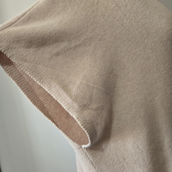 THEORY Cashmere Cotton Pale Pink Oversized Sleeveless Sweater with Pockets.Small - Picture 6 of 11